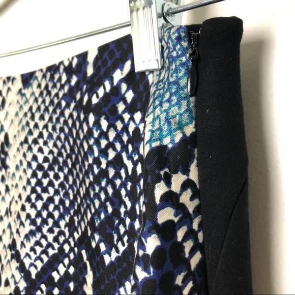 Diane Von Furstenberg Python Print Pencil Skirt Black - Picture 3 of 9